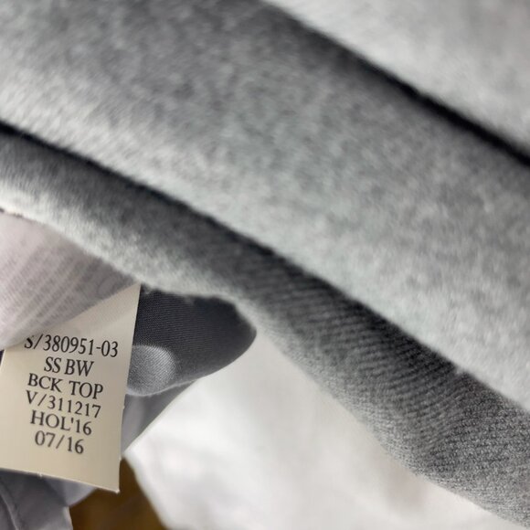 BANANA REPUBLIC Bow Back Gray Suiting Top Short Sleeve Lining Office sz Medium - Picture 7 of 7